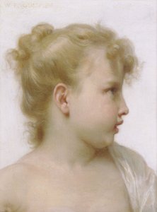 Cabeza de una Niña Pequeña de William Adolphe Bouguereau